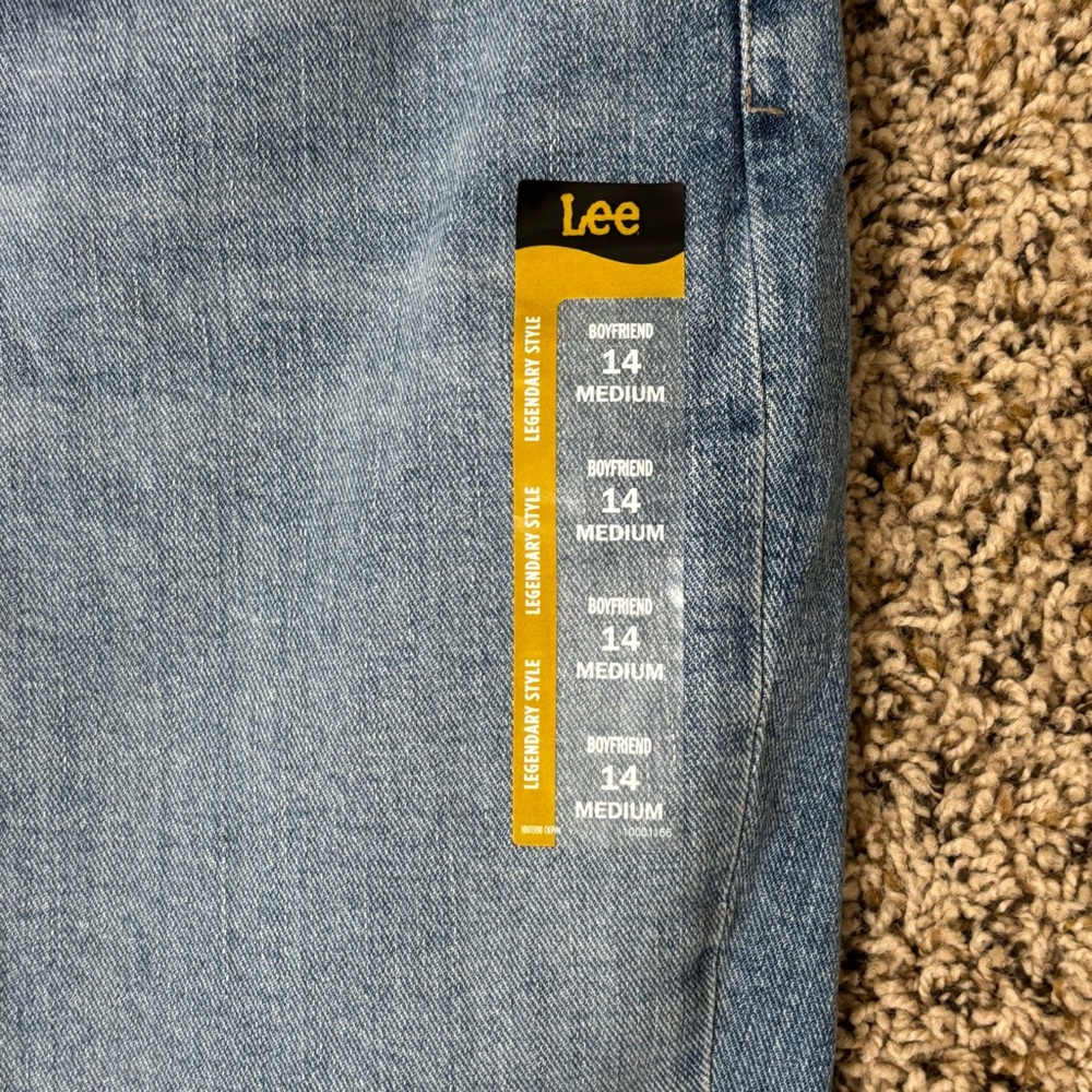 Lee Jeans 14 Blue Legendary Style Boyfriend Mid‎ Rise Light Wash Stretch Denim - Picture 3 of 11